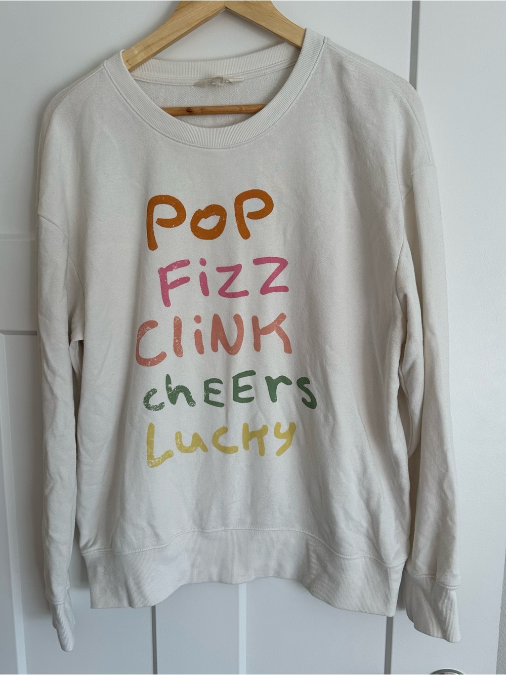 Lucky Brand Cream Crewneck Sweatshirt